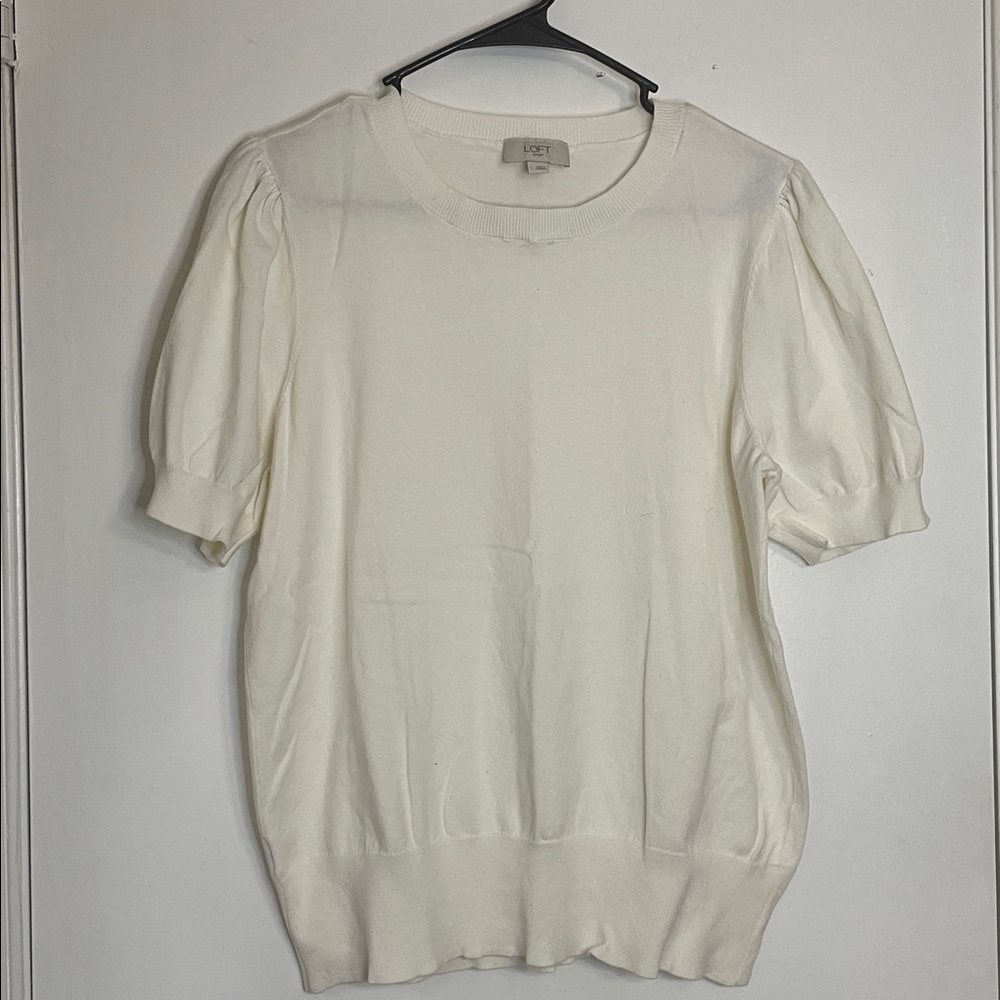 LOFT Cream Puff Sleeve Top